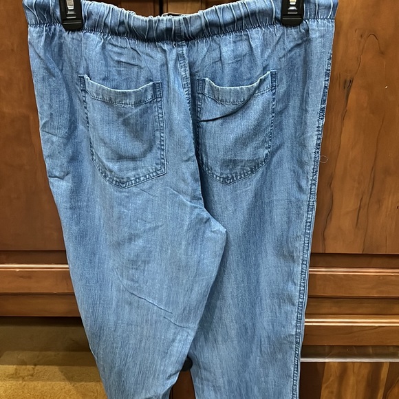 The Loft - soft denim crop drawstring pants - Picture 3 of 3